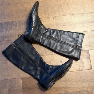 💕 Born Black Leather Moto Boots